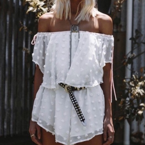 Sabo Skirt Other - Lacey polka dot playsuit